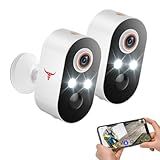 ClipBlur 1080p Wireless Security Camera, 2.4GHz Wi-Fi, Color Night Vision, AI Human Detection, PIR Motion Detection, 2-Way Talk, Outdoor Surveillance Bullet Cam (2 Pack)