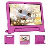 2025 Upgraded Android 14 Tablet, 10inch Kids Tablet , Octa-core CPU, 10GB+64GB+1TB Expand Tablets for Kids with Kids Space, Parental Control, 6000mAh Big Battery, HD Touchscreen Display Tableta (Pink)