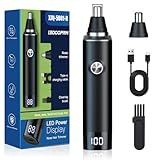 Ear and Nose Hair Trimmer for Men Women, 2026 Professional Painless USB Rechargeable Eyebrow & Facial Hair Trimmer, 13,000 RPM Precision Tool with Powerful Motor and Dual-Edge Blades, IPX7 Waterproof