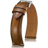 Getalia Italian leather Watch Band Tuscany Natural Vegetable-Tanned Full Grain Genuine Leather, Skin-Safe, Quick Release Replacement Watch Straps for Men and Women Thick and Soft (Cognac Width-20mm)