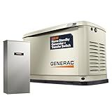 Generac Guardian 22kW Home Standby Generator with 200 Amp Transfer Switch - Automatic Whole House Backup Power for Storms, Emergencies, and Outages, WiFi Enabled, Runs on Natural Gas or Liquid Propane