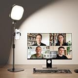Zoom Lighting for Computer, Adjustable Desk Lighting for Video Calls, 30 Light Modes Video Conference Light, Desk Ring Light with Stand for Webcam, Meetings, Live Stream, Home Office. CRI 97.8