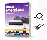 Roku 3920RW-SW Premiere - 4K/HDR Streaming Media Player, Enabled with Premium High Speed HDMI Cable & Simple Remote, Wi-Fi, with HDMI Cable and USB Extension Cord