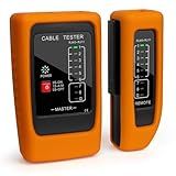 Brileine Network Cable Tester and Ethernet Tester with POE Detection, 300m Remote RJ45 Tester for Cat5/Cat6 Cable, Automatically Checks Continuity, Open, Short, Crossover (Battery Not Included)