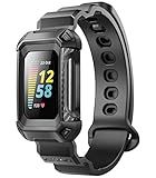 SUPCASE for Fitbit Fitbit Charge 6 Band with Case (Unicorn Beetle Pro), [Military-Grade Protection] [Scratch-Resistant] Rugged Men Cover with Adjustable Strap Wristband for Fitbit Charge 6/5, Black