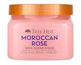 Tree Hut Shea Sugar Scrub - Moroccan Rose - 18 oz - Exfoliating Body Scrub for Smooth, Glowing Skin - Made with Real Sugar and Shea Butter
