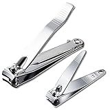 ULYSIA Nail Clippers Set, Ultra Sharp Stainless Steel Fingernail and Toenail Clipper Cutters,Travel Nail Kit for Men Women