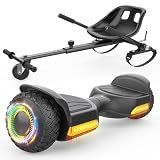 Gyroor G13 Hoverboard with Seat Attachment 6.5" All-Terrain Go Kart Black