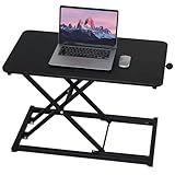 Standing Desk Converter Adjustable Height,Keyboard Riser for Stand Up Desk Riser,Computer Keyboard Stand for Desktop,Computer Workstations for Home Office Black Size 23.6 Inch
