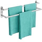 Towel Rack for Bathroom, Double Towel Bar 24Inch, Stainless Steel Bathroom Towel Holder, Double Towel Hanger Wall Mounted Towel Rod, Bathroom Towel Rack(Brushed Nickel)