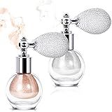 NewBang 2Pcs Highlighter Powder Spray,Glitter High Gloss Powder,Shimmer Sparkle Powder Makeup Spray, for Face Body Cosmetic