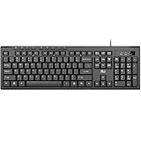 Rii RK907 Ultra-Slim Compact USB Wired Keyboard for Mac and PC,Windows 10/8 / 7 / Vista/XP (Black) (1PCS)