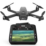 GPS Drone with EIS Camera 4.5" LCD Screen on Controller, FPV Drones Al Track&Orbit Mode with Professional with Auto Return Follow Me for Adult Beginner, GPS Brushless Drone Long Range Circle Fly,Under 249g