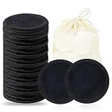wegreeco 40 Pack Reusable Makeup Remover Pads, Washable Reusable Cotton Rounds Pads for Face, Makeup Remover Cloths for All Skin - (Black)