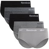 Reebok Womens Hipster Panties 5 Pack Soft Stretch Underwear for Women