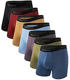 BAMBOO COOL Men's Underwear Breathable Boxer Briefs with Fly Moisture-Wicking Lightweight Underwear