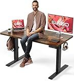 SIAGO Electric Standing Desk Adjustable - 48 x 24 Inch Sit Stand up Desk with Cable Management - 3 Memory Preset Adjustable Height Table