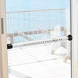 BsBsBest Window Security Bars Inside Adjustable 18 to 51 Inch Sliding Door Security Bar Interior White 1 Pack Window Locks Security up and Down Window Bars Security Extendable