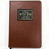 Aigaisen 2026 One minute WITH GOD for men, 365 days of daily prayer brown book, Bible prayer Faux Leather Journal