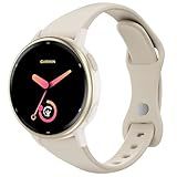 Laband 20mm Slim Silicone Watch Band Compatible with Garmin Vivoactive 6/5/3/3 Music/Forerunner 570 42mm/165/55/645/245,Thin Soft Narrow Sport Replacement Wristband Strap for Venu/Venu Sq 2 Women Men