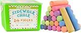 Kid Made Modern Non Toxic Sidewalk Chalk Bucket (24 Count) - Washable Colored Chalk Bulk Set for Kids and Toddlers Outdoor Games