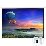 Imseigo 100" Motorized Projector Screen with Remote Control, Portable Projector Screen Indoor Outdoor Screen 4:3 Wrinkle-Free Lightweight Movie Screen for Office Home Theater