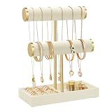 SONGMICS Bracelet Holder Stand, 3 Tiers, Removable Ring Holder