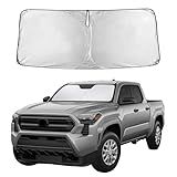 EcoNour Windshield Sunshade Compatible for Toyota Tacoma 2016-2024 2025 2026, SR, SR5, TRD Sport, TRD Off-Road, Limited, TRD Pro Sun Visor for Front Window Sun Shade Cover, UV Blocker, Car Accessories