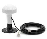 NEWASHAN Marine GPS Antenna Aerial Replacement for Garmin GPSMAP GDU GNC NavTalk Pilot StreetPilot AIS Boat Ship Navigation Receiver Fishfinder Sounder+26ft Cable TNC Connector+BNC Adapter+Mount Base