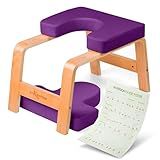 BODY RHYTHM Yoga Headstand Bench, Yoga Inversion Chair, Headstand Trainer for Relieve Stress, Improve Sleep & Digestion and Strength Training, Ideal for Home Workout, Fitness and Gym (Classic Purple)