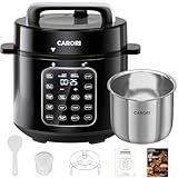 Electric Pressure Cooker 6 Qt, 9 Functions Programmable Instant Pot with IMD Touchscreen, Rice Cook, Slow Cook, Steam, Sauté, Warm, 16+ Safety Features, 1000W Black
