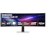 Samsung 49" Odyssey G93SC Series Curved Gaming Monitor, QD-OLED, 240Hz, 0.03ms, DQHD, G-Sync Compatible, FreeSync Premium Pro, Adjustable Stand