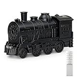 Train Diffuser 300ML Essential Oil Diffuser Cool Mist Humidifier Aroma Diffuser,2 Color Light 2 Mist Modes,3-in-1 Vintage Steam Train Diffuser Humidifier with Remote Control,Home Decor & Gift (Black)