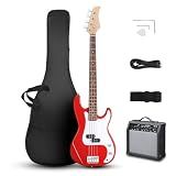 Ktaxon 4 String Electric Bass Guitar, Full-Size Right-Handed Beginner Kit
