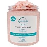 Sumbody USA Dragon Fruit Shea Sugar Body Scrub (9oz) Moisturizing Exfoliating Body Foot Hand Scrub Hydrating Nourishing Bath Essential Scrubs Women Teens Gift Self Care Vegan