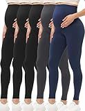 Buttergene 5 Pack Women's Creamlush Maternity Leggings Maternity Yoga Pants Pregnancy Leggings Maternity Clothes