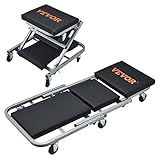VEVOR Mechanic Creeper, Garage Gift, 36" Z Creeper Seat, 2 in 1 Mechanic Gifts, 300 lbs Capacity, Low Profile Creeper with 6 pcs Wheels in Garage/Shop for Fathers Day Tool Gift