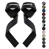 Fitgriff® Lifting Wrist Straps for Weightlifting, Gym, Deadlift, Workout (Made of Premium Cotton & Padded) - Men & Women (Standard, Black)
