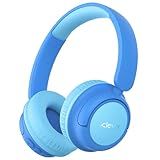 iClever BTH22 Kids Bluetooth Headphones, 60H Play Time, USB C Fast Charging, Bluetooth 5.4, AUX Cord,Safe Volume 74/85 dBA,Toddler Headphones for iPad/Tablet/Travel/School, Blue