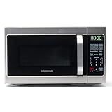 Farberware 0.7 Cu. Ft. Countertop Microwave Oven – 700 Watts Power, Auto Cook Settings, Defrost, Easy Clean and Child Safety Lock - Stainless