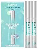 Teeth Whitening Pen 2 Pack (8ml) Fast-Acting Whitening Gel with Brush Applicator – Portable Travel Kit for Professional Stain Removal & Brighter Smile