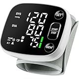 Oklar Blood Pressure Monitors for Home Use Rechargeable Wrist Digital BP Machine Cuff with LED Backlit Display, Voice Broadcast, 240 Memory Storage for 2 Users with Carrying Case
