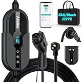 AIMILER Level 2 Electric Vehicle (EV) Charger(WIFI APP/Plug-play), 32A, 25ft Cable ETL Certified, 220V-240V NEMA 14-50P Plug EVSE w/ J1772 Connector, Portable EV Car Charging Stations for Home Level 2