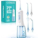 COSLUS ADA Accepted C51 Water Dental Flosser for Teeth, 3 Modes 6 Pressure