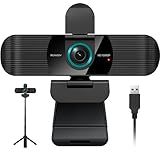 RUWBY Pro HD 1080p/30fps Webcam with Dual Microphones, External USB Web Camera