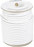 Amazon Basics 12-Gauge Speaker Wire Cable for Audio Applications, 99.9% Oxygen-Free Copper, Red and Black Color Coded, 100-Foot, White