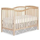 Dream On Me Chelsea 5-in-1 Convertible Full-Size Baby Crib in Natural, GreenGuard Gold & BSA, Pinewood, 4 Mattress Heights, Converts to Toddler, Day & Full-Size Bed, Modern Classic Nursery
