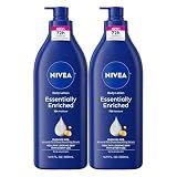 NIVEA Essentially Enriched Body Lotion, Value Pack, 2 x 16.9 FL OZ