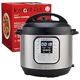 Instant Pot Duo 7-in-1 Electric Pressure Cooker, Slow Cooker, Rice Cooker, Steamer, Sauté, Yogurt Maker, Warmer & Sterilizer, Includes App With Over 800 Recipes, Stainless Steel, 6 Quart