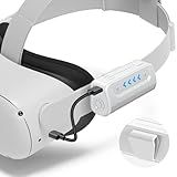 5000mAh Battery Pack for Meta Quest 3/2, Lightweight Extended VR Battery Pack Charger Accessories for Meta Oculus Quest 2/3 Original Head Strap and Elite Strap, for Extra 2-4H Playtime - White